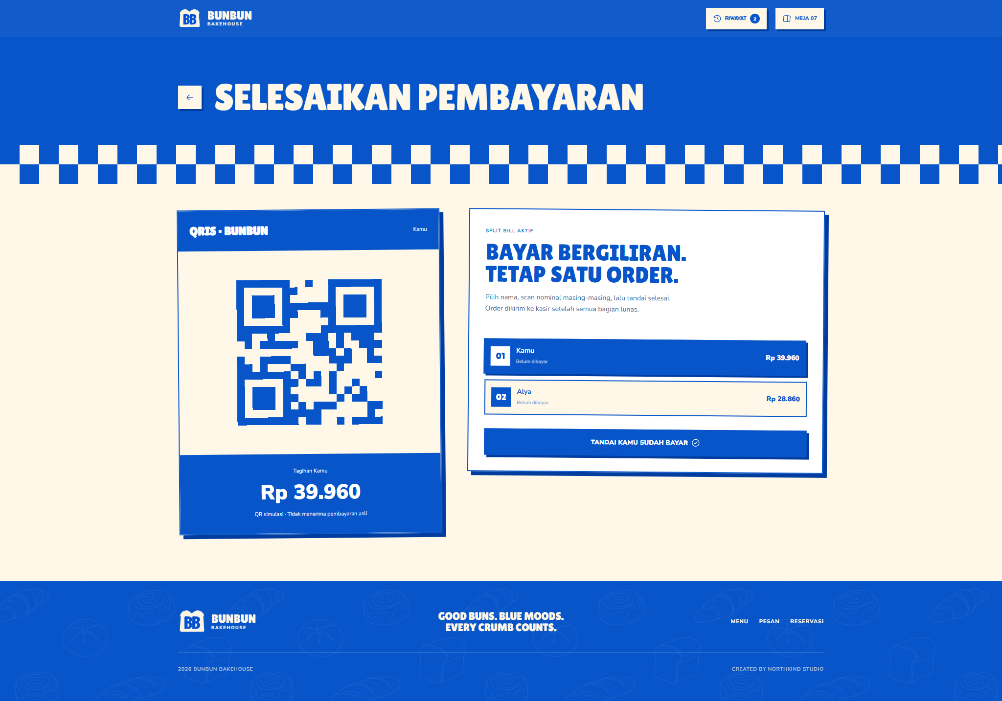 Bunbun per-person split payment progress