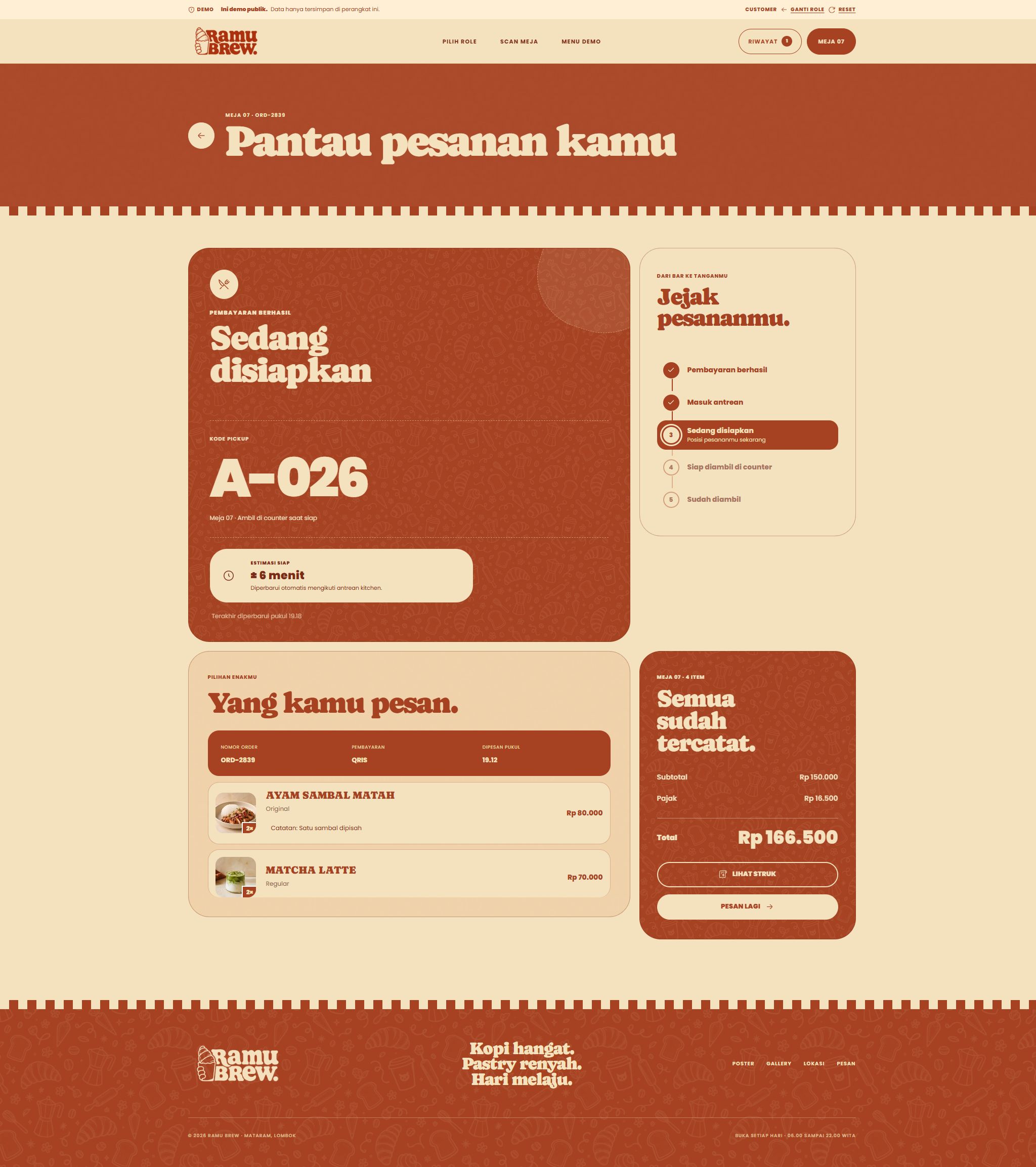 Ramu Brew Cafe Self-Service System — 3