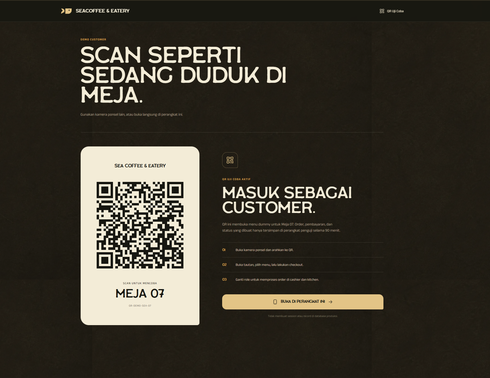 DineFlow QR Ordering System — 1