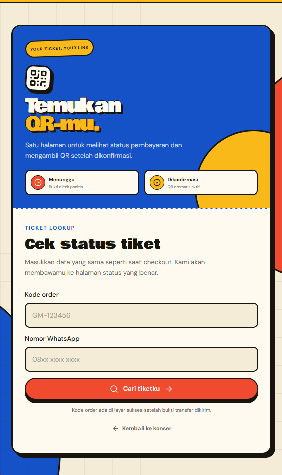 EventFlow mobile ticket status lookup
