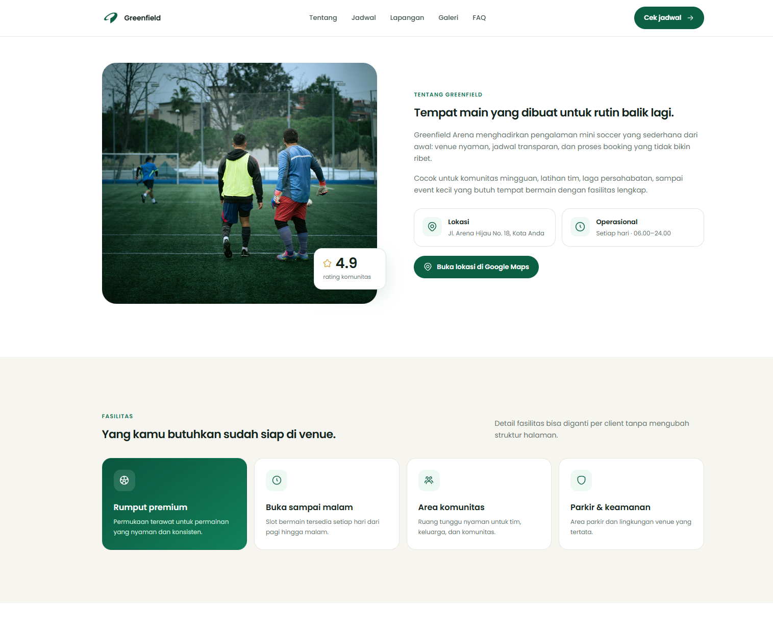 Website Booking Lapangan — 3