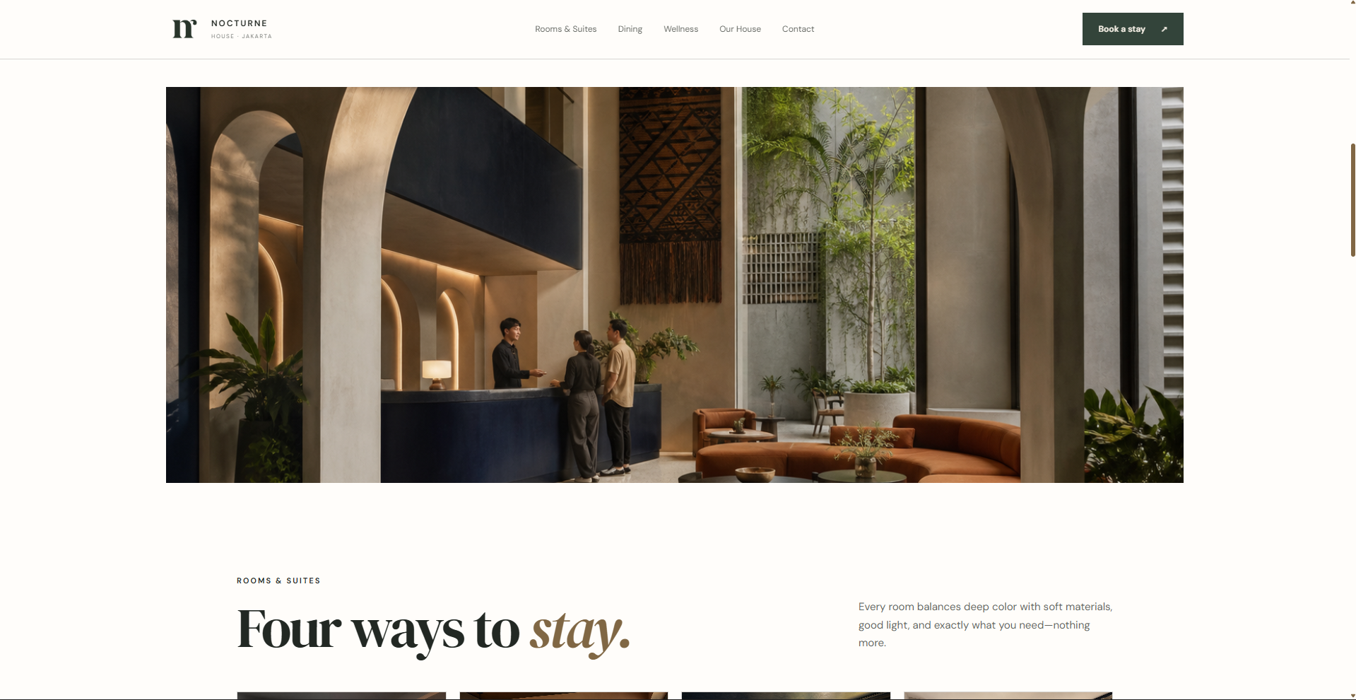 Nocturne Hotel Company Profile Website — 1