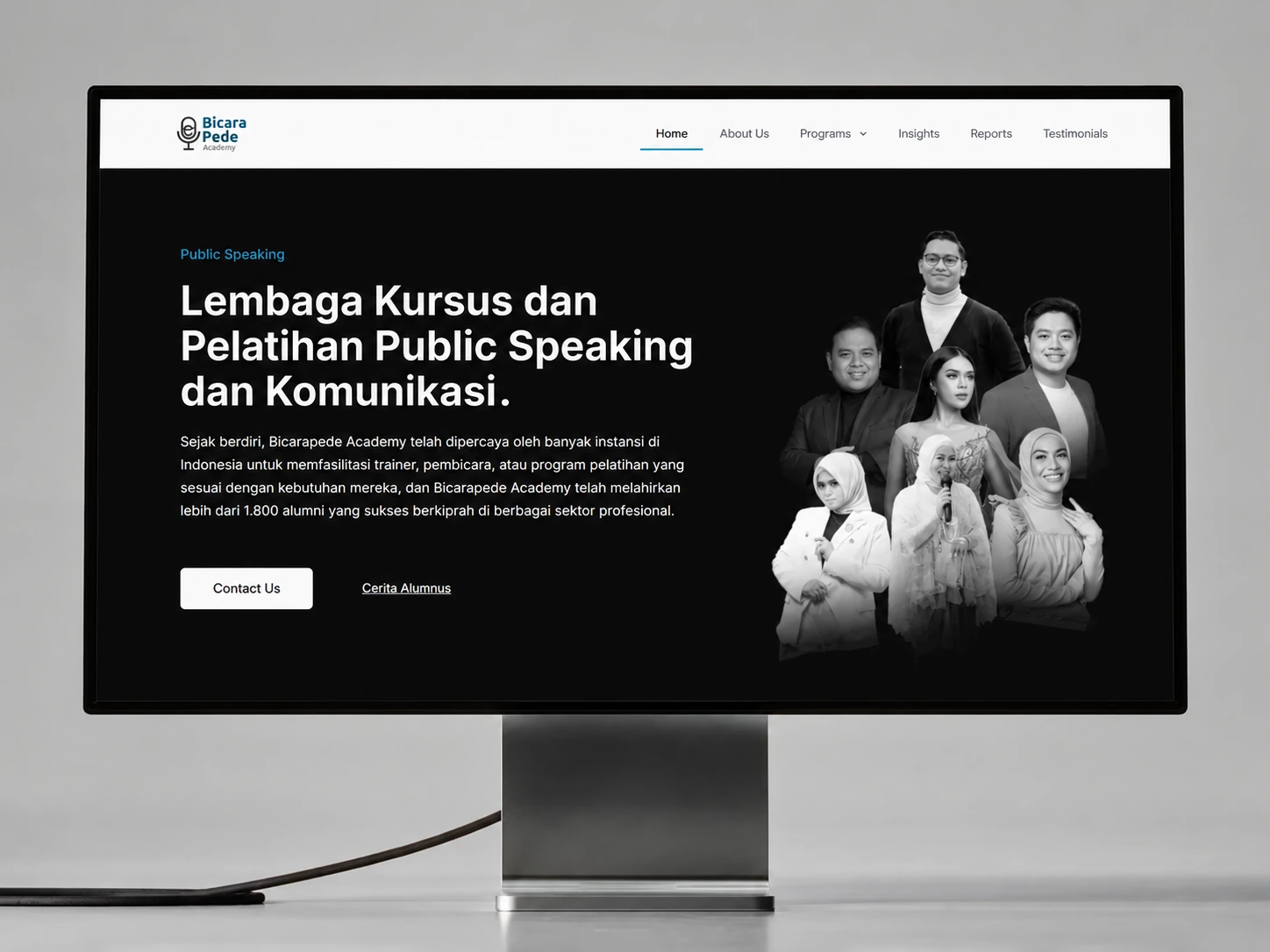 BicaraPede Academy responsive website interface collection