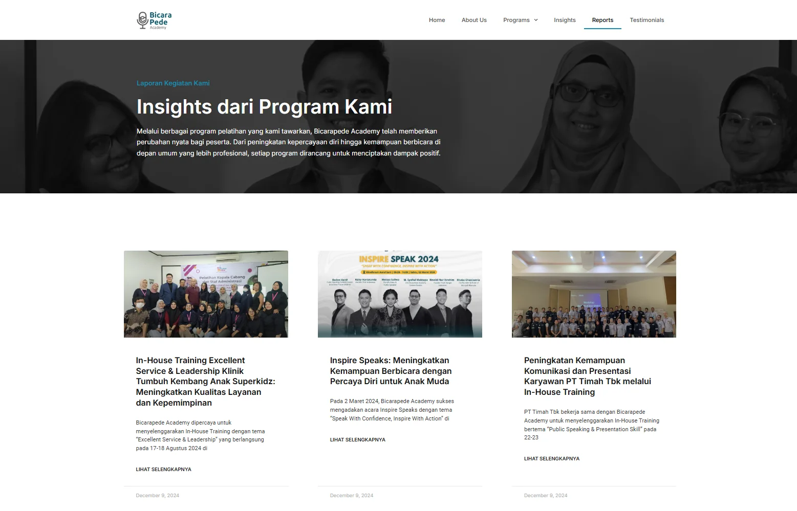 BicaraPede Academy program report archive
