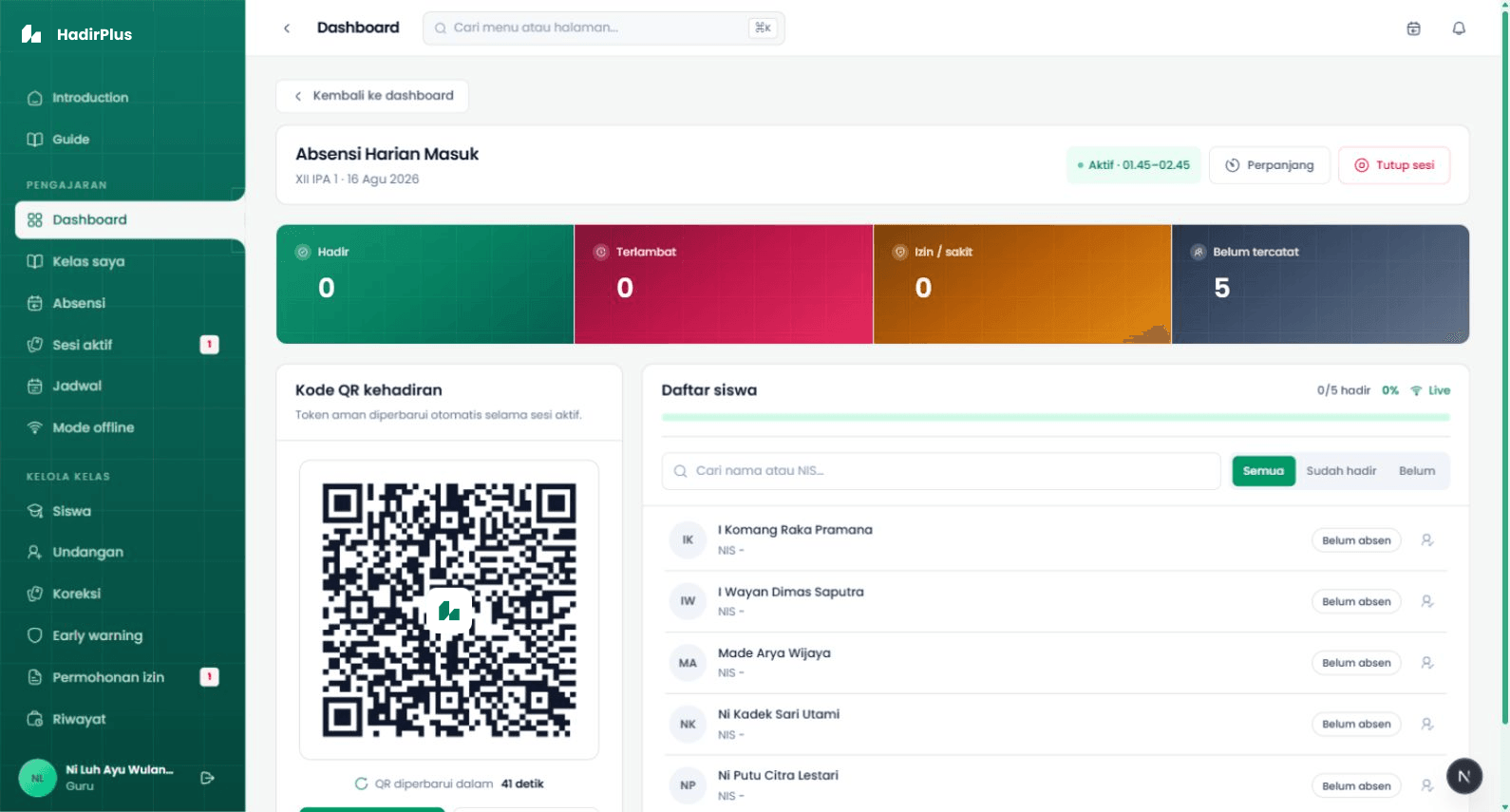 HadirPlus Attendance Platform — 2