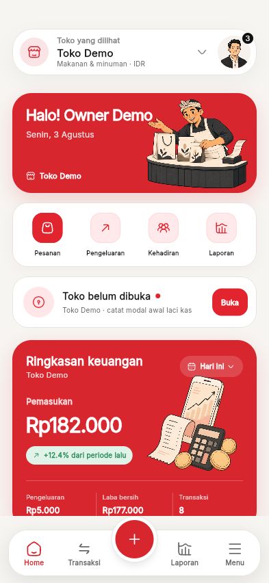 Kasora owner mobile home screen