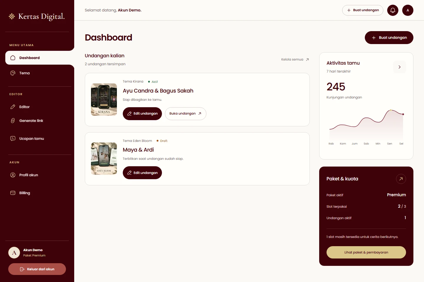 Kertas Digital: Wedding Invitation Platform — 3