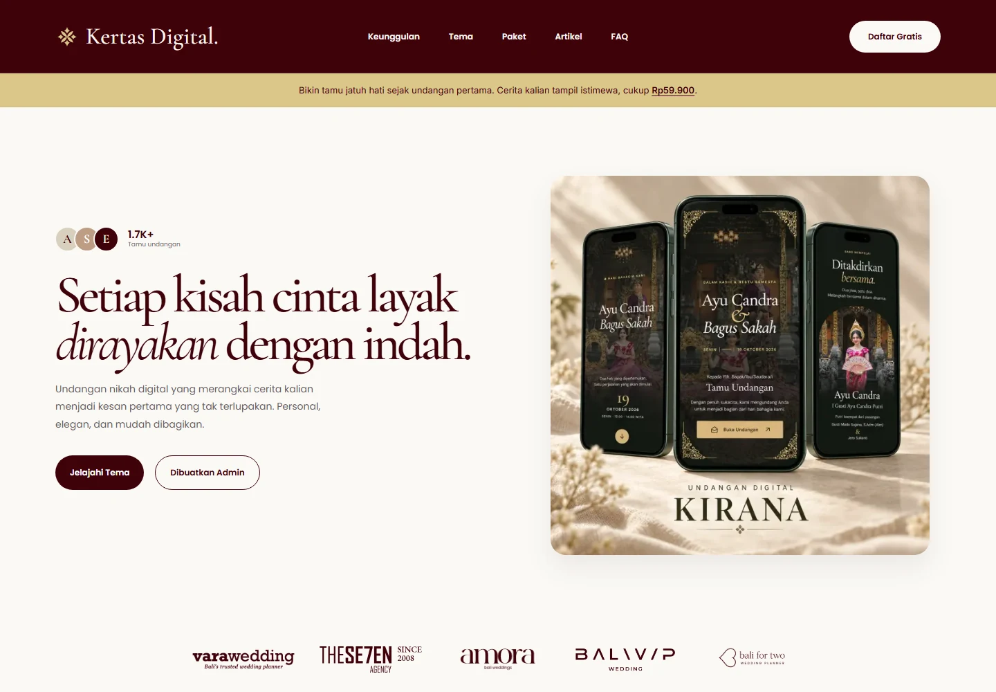 Kertas Digital: Wedding Invitation Platform — 1