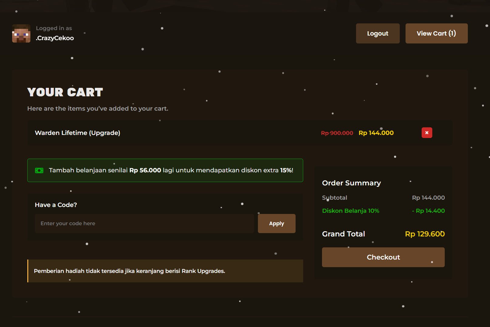MineHive Minecraft Server Store — 1